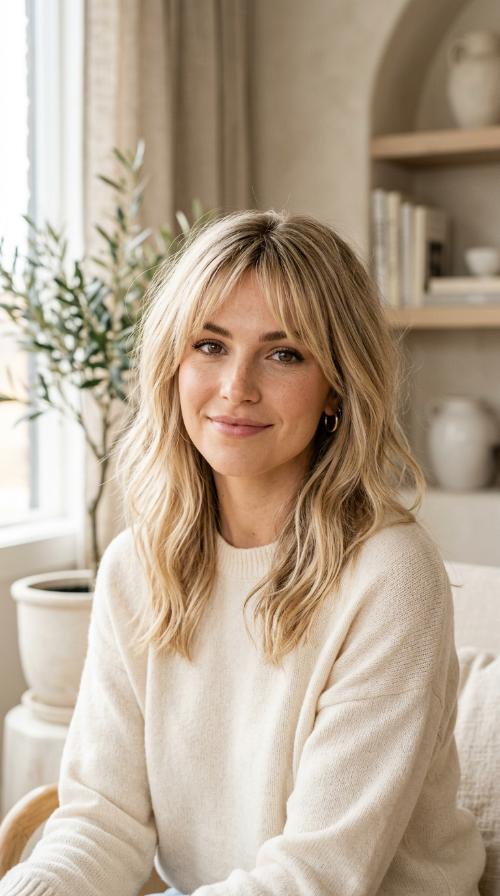 Choppy Mid-Length with Wispy Bangs
