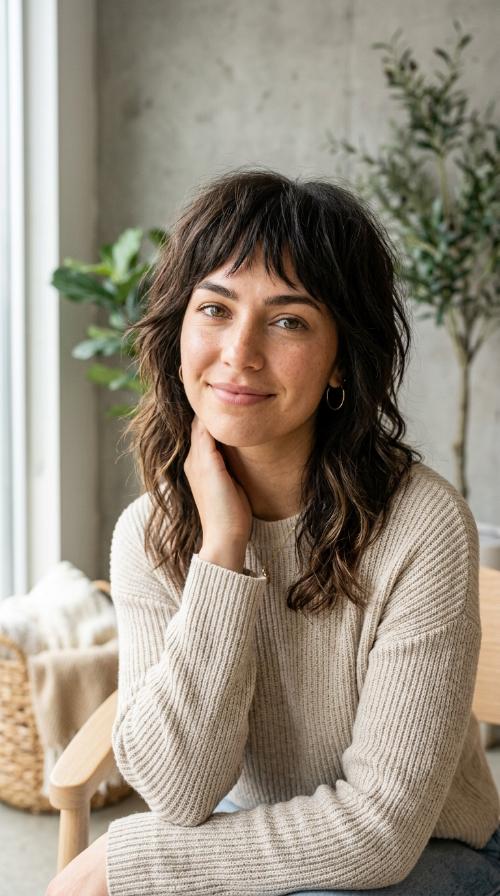 Choppy Shag-Style Fringe
