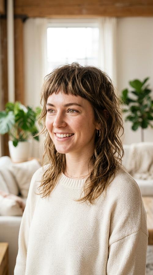 Choppy Shag with Micro Bangs