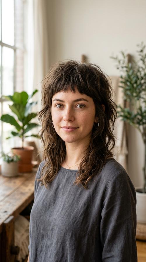 Choppy Shag with Micro Bangs