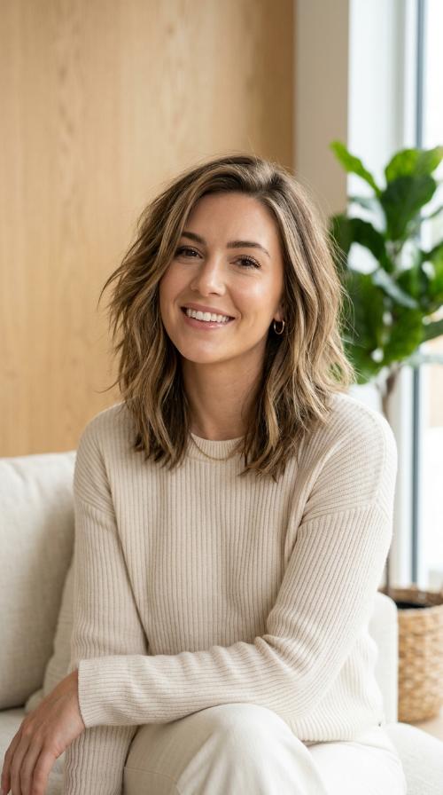 Choppy Shoulder-Length Cut
