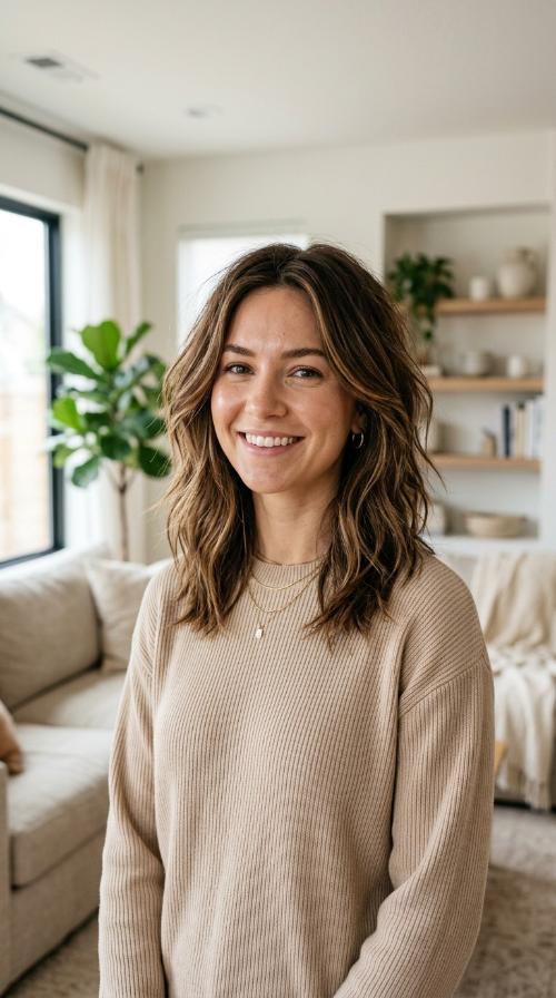 Choppy Shoulder-Length Layers