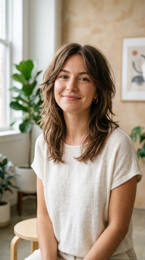 Choppy Shoulder-Length Layers