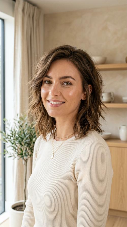 Choppy Shoulder-Length Lob