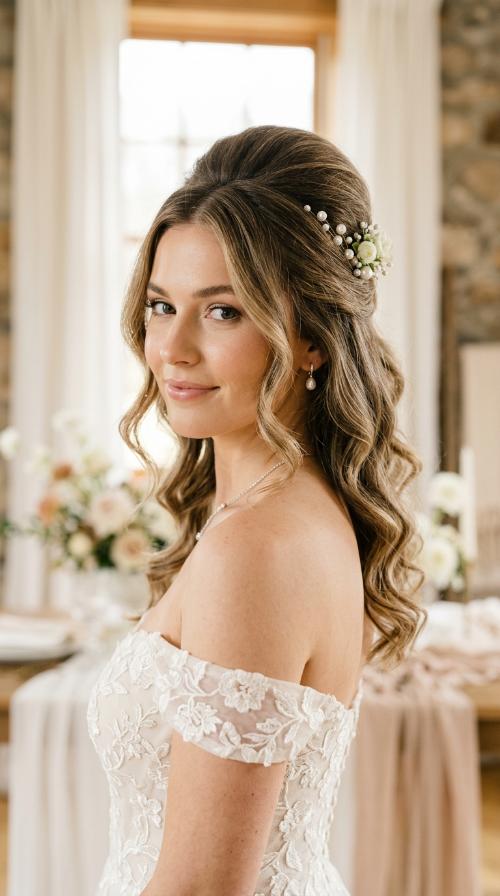 Classic Bouffant with Pearl Pins