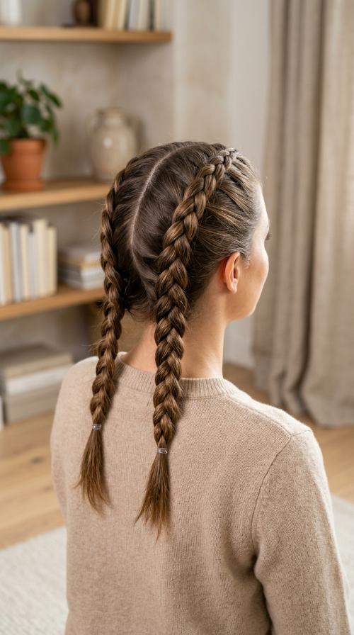 Classic French Braid Pigtails