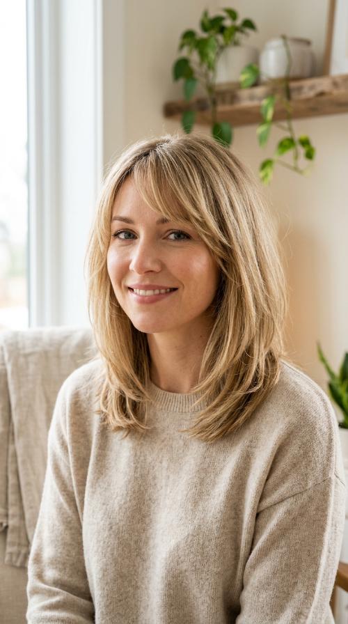 Classic Layered Cut with Side Bangs