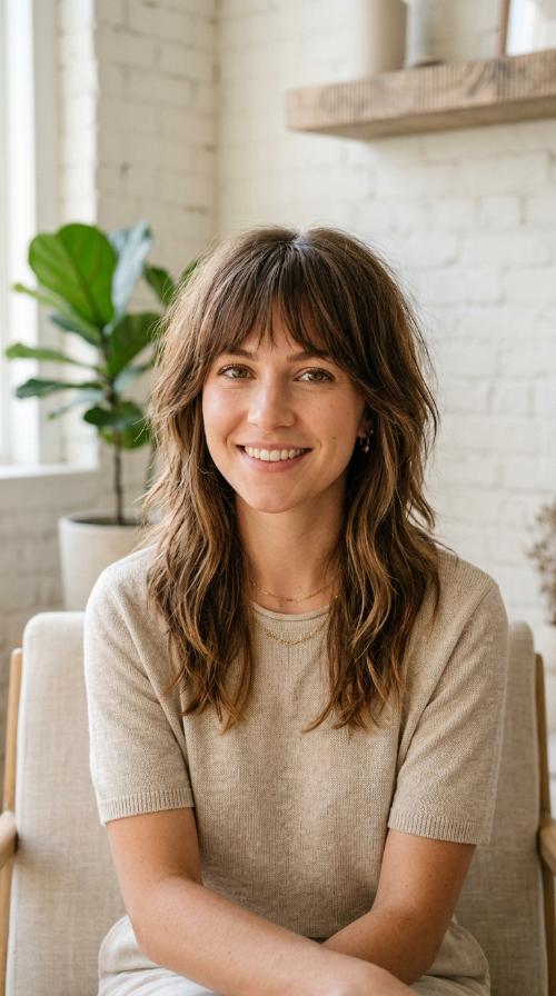 Classic Mid-Length Shag with Internal Layers