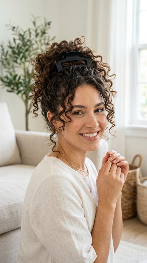 Claw Clip Messy Updo