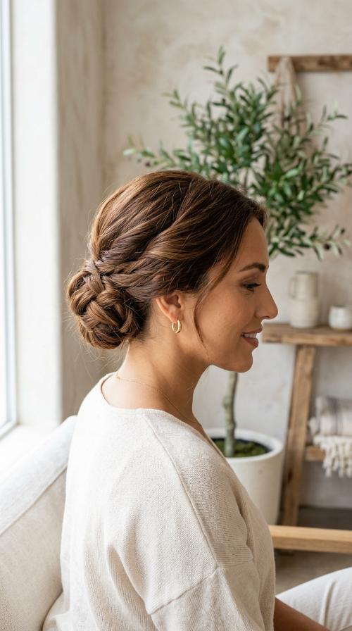 Criss-Cross Low Bun