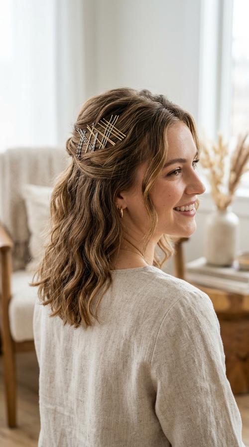 Criss-Crossed Bobby Pin Art