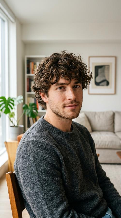Curled Layered Mop Top