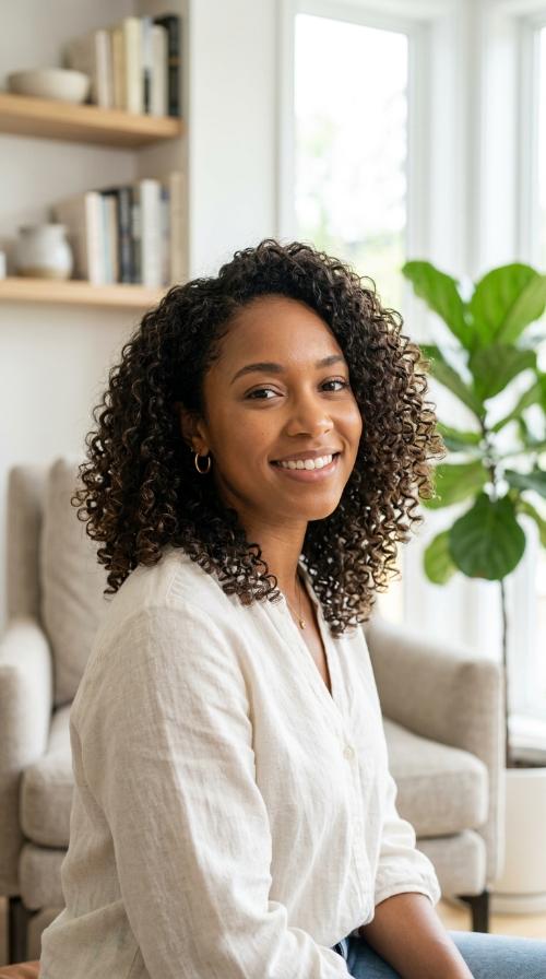 Curly DevaCut Mid-Length