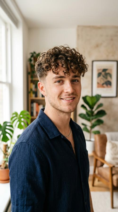 Curly Fringe with Textured Sides