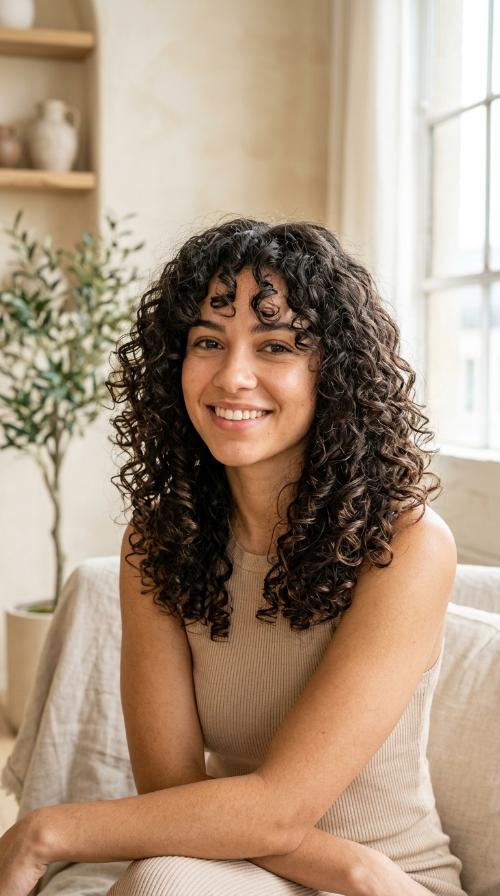 Curly Layered Midi