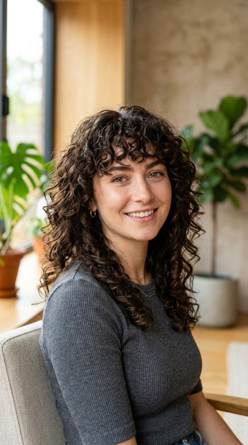 Curly Layers with Curly Fringe