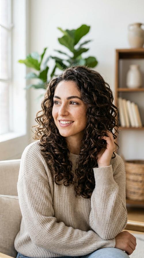 Curly Medium Cut with Layers