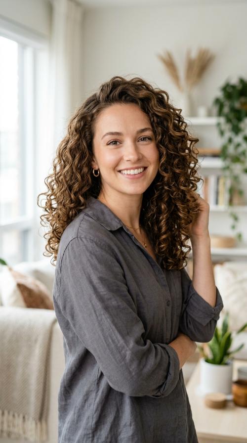 Curly Mid-Length Volume