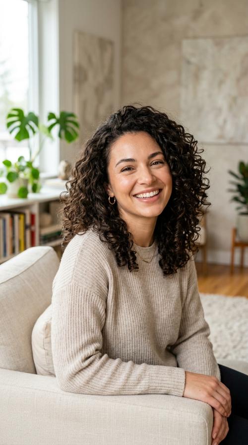 Curly Mid-Length with Volume