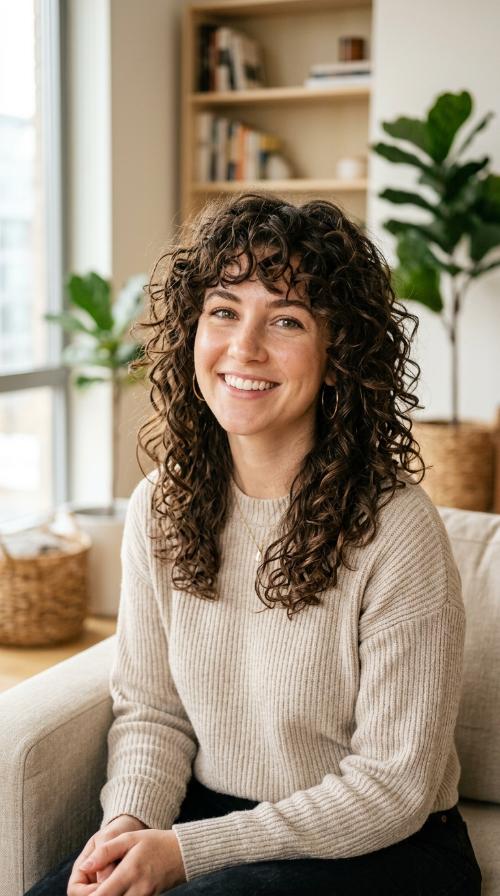 Curly Shag with Volume