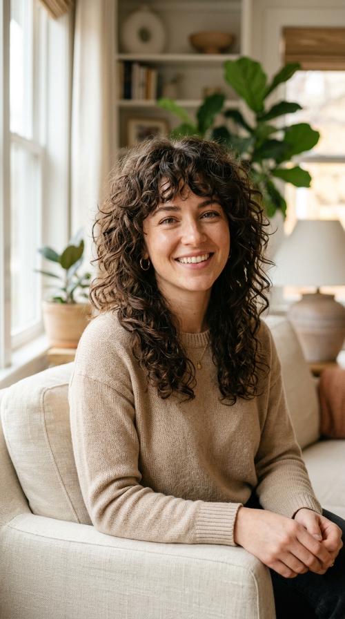 Curly Shag with Wispy Ends
