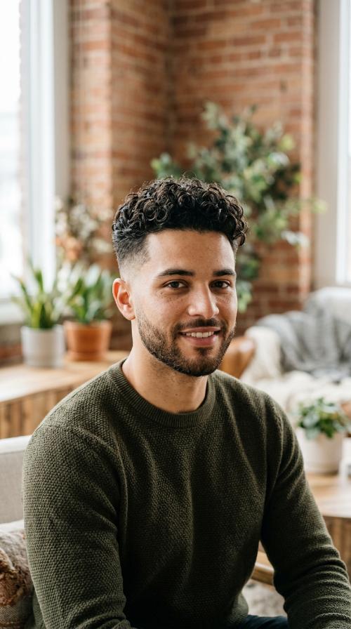 Curly Top with Fade