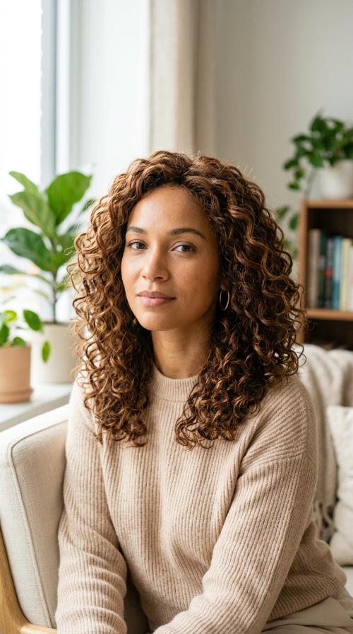 Curly Voluminous Mid-Length