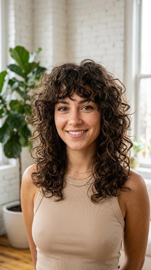 Curly Voluminous Shag