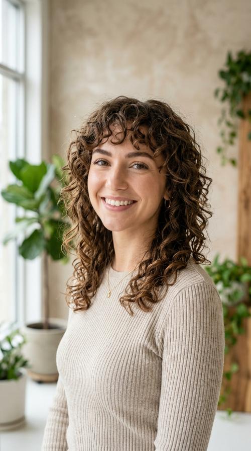Curly Wolf Cut