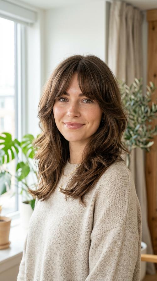 Curtain Bangs with Layers