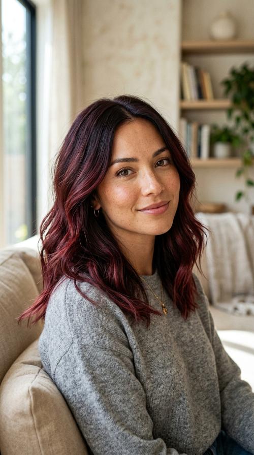 Deep Burgundy Fade