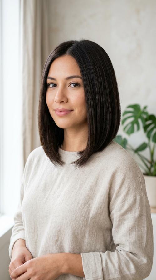 Deep Espresso Sleek A-Line Bob