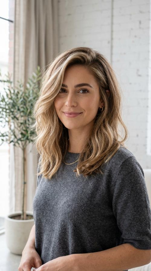 Deep Side Part Midi Cut