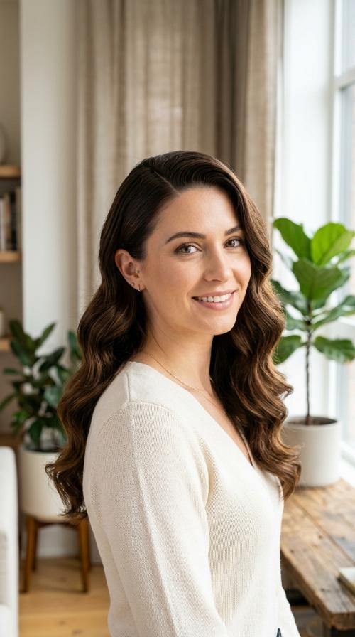 Deep Side Part with Hollywood Waves