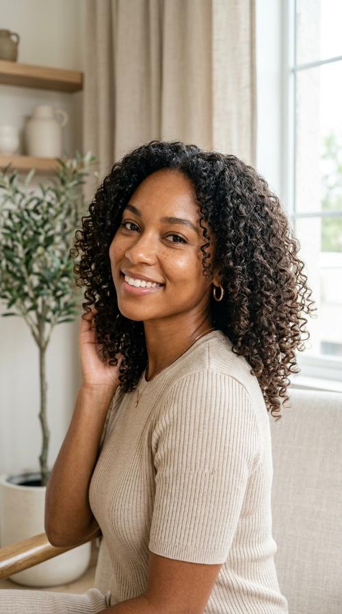 Defined Wash-and-Go with Gel