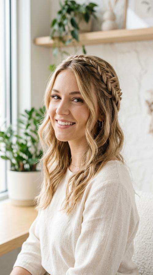 Delicate Braided Crown Accents