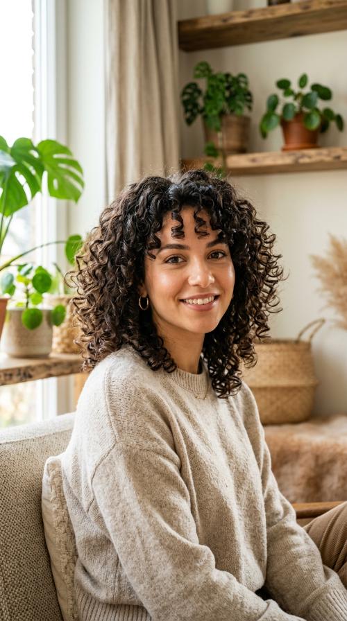 Diamond Shape for Curly Hair