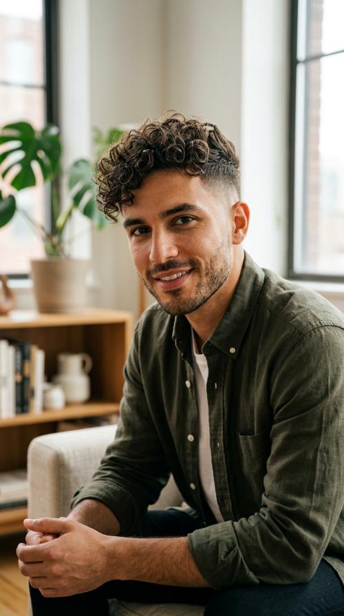 Disconnected Undercut with Curls