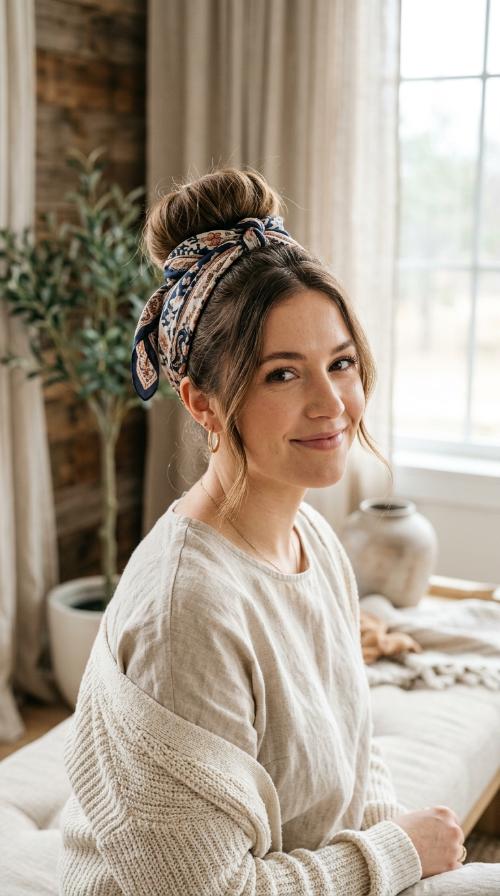 Donut Bun with Scarf