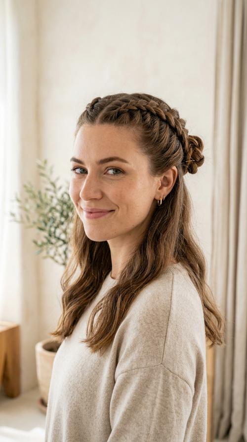 Double Dutch Braid Half-Up