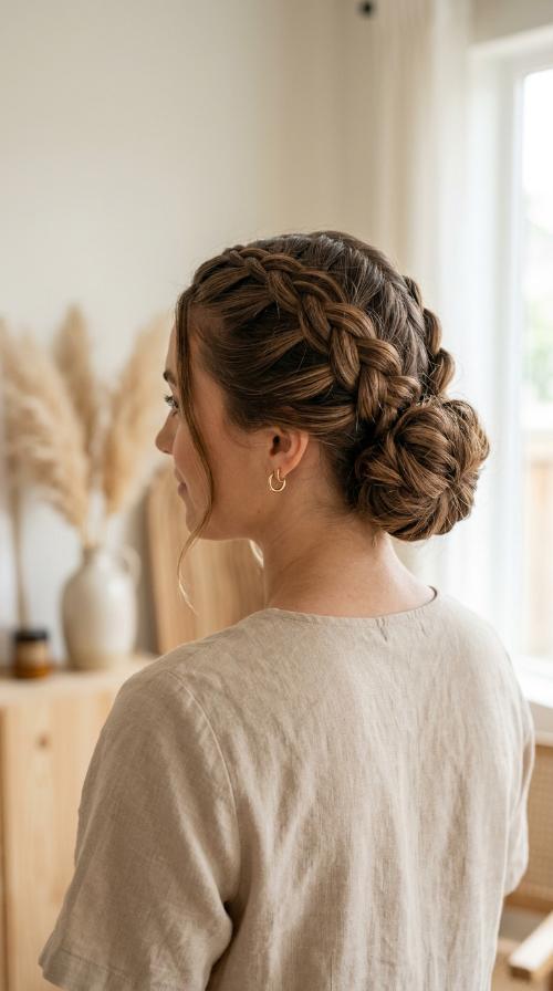 Double Dutch Braid Updo