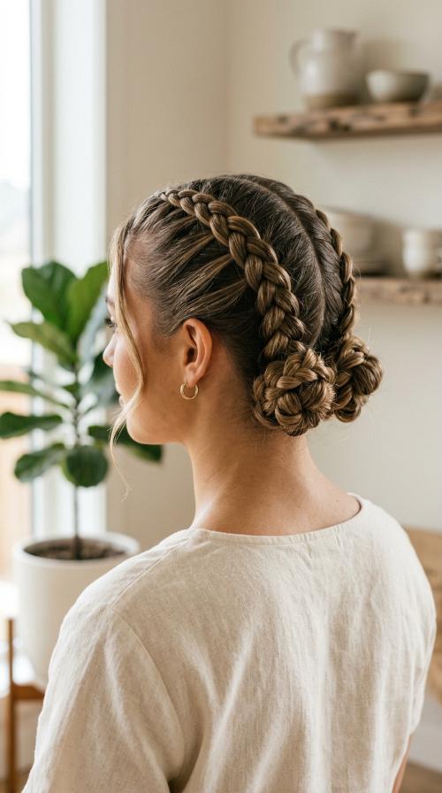 Double Dutch Braided Buns