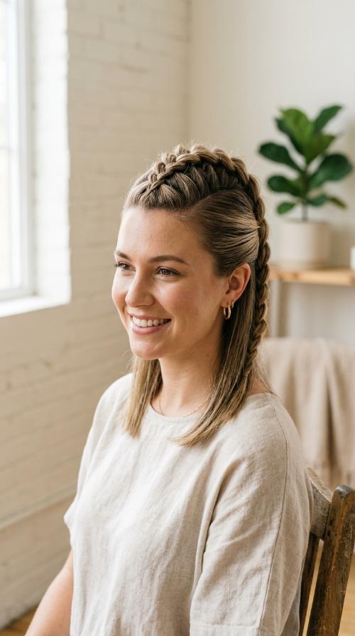 Dutch Braid Faux-Hawk