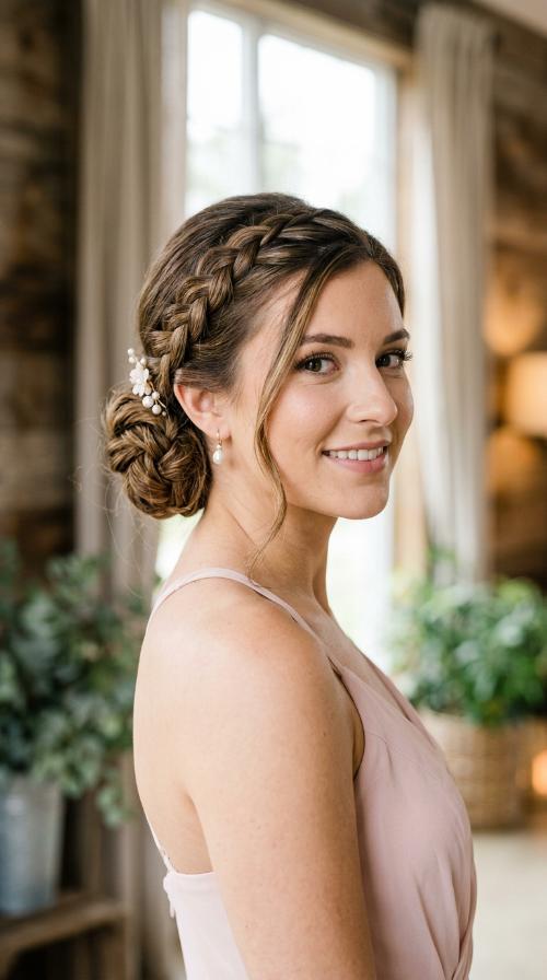 Dutch Braid Side Bun