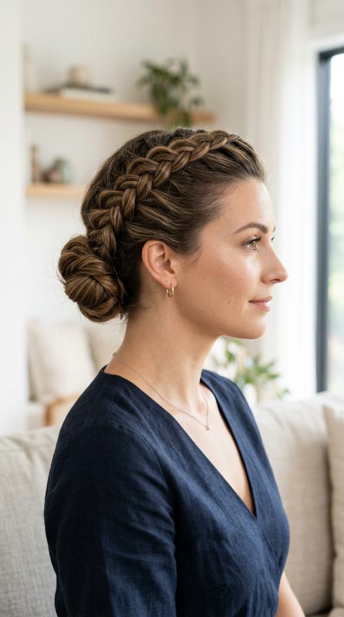 Dutch Braided Faux-Hawk Updo