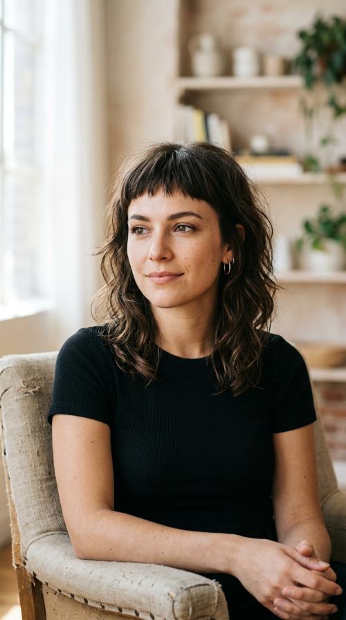 Edgy Choppy Micro Bangs