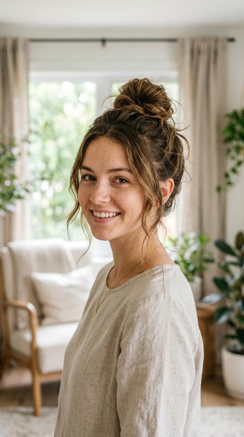 Effortless Messy Top Knot