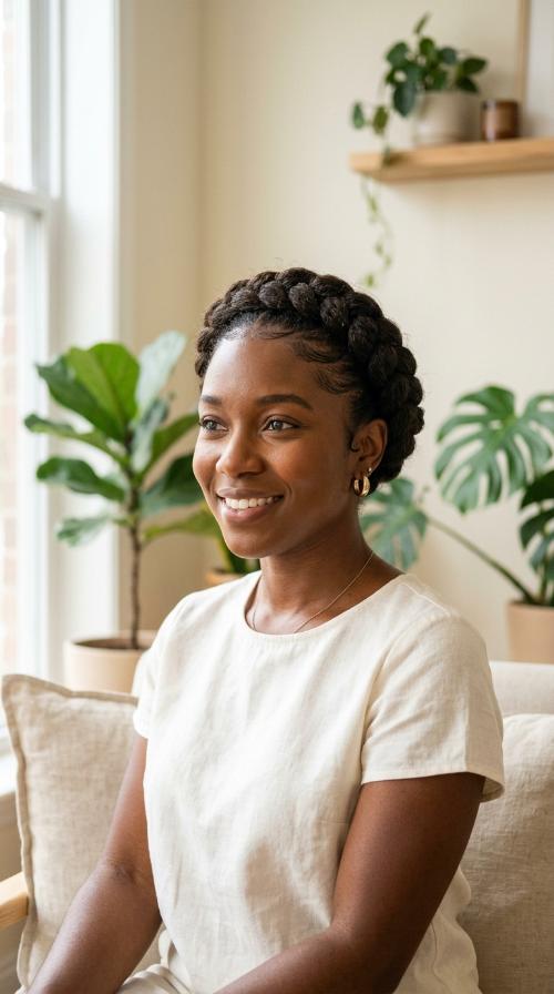 Elegant Halo Braid