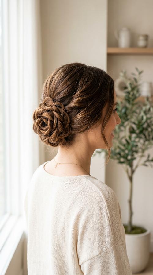 Elegant Rose Bun