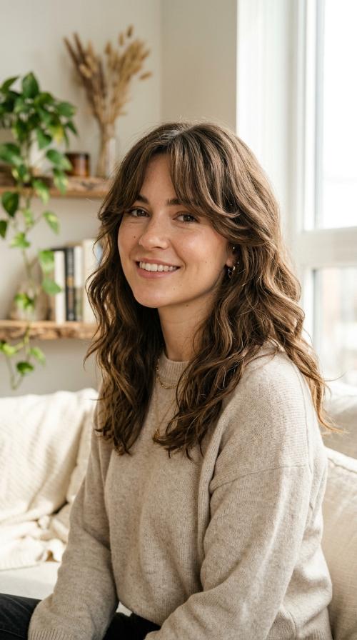 Face-Framing Curtain Bangs